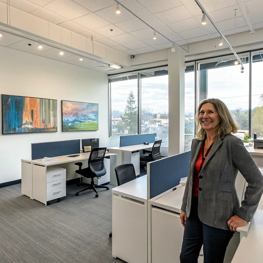 Satisfied VALQUORINEX customer with new office space